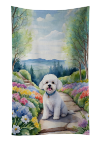 Spring Path Kitchen Towel (Dog Breed: Bichon Frise 6569, size: 25Hx15W)