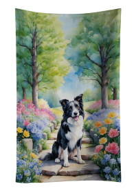 Spring Path Kitchen Towel (Dog Breed: Border Collie 6573, size: 25Hx15W)