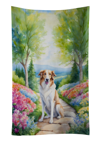 Spring Path Kitchen Towel (Dog Breed: Borzoi 6575, size: 25Hx15W)