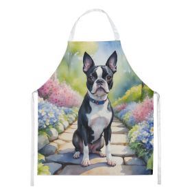 Spring Path Apron (Dog Breed: Boston Terrier 6577, size: large)