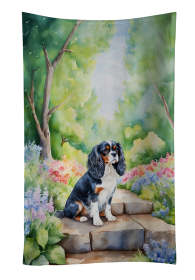 Spring Path Kitchen Towel (Dog Breed: Cavalier Spaniel 6594, size: 25Hx15W)