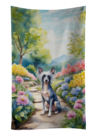 Spring Path Kitchen Towel (Dog Breed: Chinese Crested 6598, size: 25Hx15W)