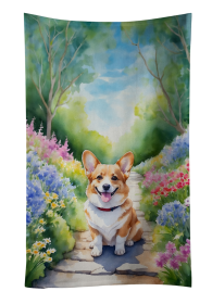 Spring Path Kitchen Towel (Dog Breed: Corgi 6608, size: 25Hx15W)