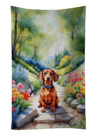 Spring Path Kitchen Towel (Dog Breed: Dachshund 6613, size: 25Hx15W)