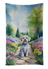 Spring Path Kitchen Towel (Dog Breed: Dandie Dinmont Terrier 6616, size: 25Hx15W)