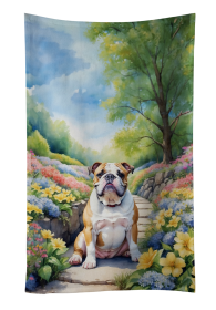 Spring Path Kitchen Towel (Dog Breed: English Bulldog 6622, size: 25Hx15W)