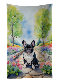 Spring Path Kitchen Towel (Dog Breed: French Bulldog 6629, size: 25Hx15W)