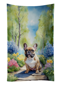 Spring Path Kitchen Towel (Dog Breed: French Bulldog 6630, size: 25Hx15W)