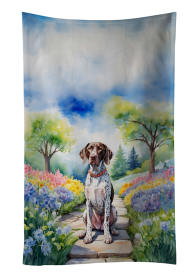 Spring Path Kitchen Towel (Dog Breed: German Shorthaired Pointer 6633, size: 25Hx15W)