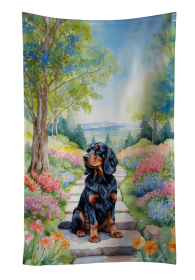 Spring Path Kitchen Towel (Dog Breed: Gordon Setter 6639, size: 25Hx15W)
