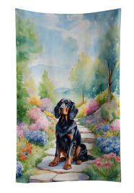 Spring Path Kitchen Towel (Dog Breed: Gordon Setter 6640, size: 25Hx15W)