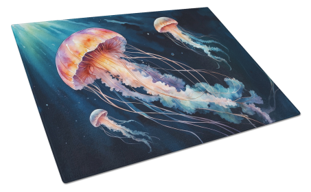 Animals Around Glass Cutting Board (Dog Breed: Deep-Sea Jellyfish 7660, size: large)