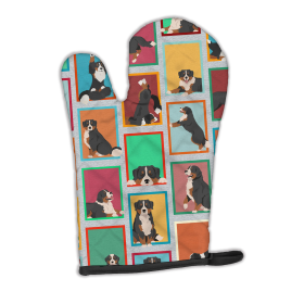 Lots of Dogs Oven Mitt (Design: Bernese Mountain Dog, size: 12HX8.5W)