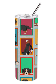 Lots of Dogs Stainless Steel Skinny Tumbler (Design: Bernese Mountain Dog, size: 20 oz)
