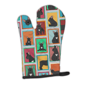 Lots of Dogs Oven Mitt (Design: French Bulldog - Black, size: 12HX8.5W)