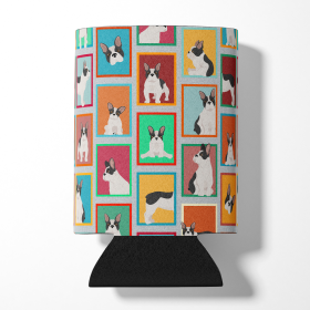 Lots of Dogs Can or Bottle Hugger (Dog Breed: French Bulldog - Black and White, size: Can Hugger)