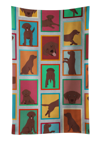 Lots of Dogs Kitchen Towel (Dog Breed: Labrador Retriever - Chocolate, size: 25Hx15W)