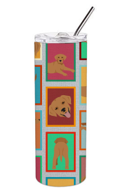 Lots of Dogs Stainless Steel Skinny Tumbler (Design: Labrador Retriever - Red Fox, size: 20 oz)