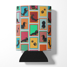 Lots of Dogs Can or Bottle Hugger (Dog Breed: Dachshund - Longhaired Black Tan, size: Can Hugger)