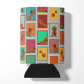 Lots of Dogs Can or Bottle Hugger (Dog Breed: Dachshund - Longhaired Red, size: Can Hugger)