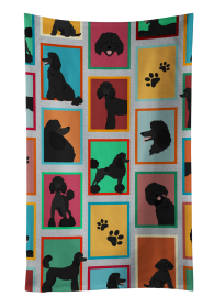 Lots of Dogs Kitchen Towel (Dog Breed: Poodle - Standard Black, size: 25Hx15W)