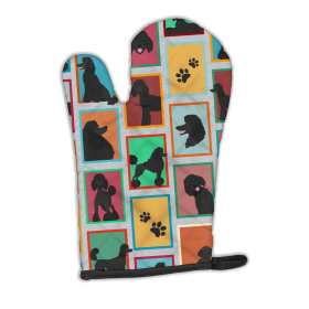 Lots of Dogs Oven Mitt (Design: Poodle - Standard Black, size: 12HX8.5W)
