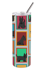 Lots of Dogs Stainless Steel Skinny Tumbler (Design: Scottish Terrier, size: 20 oz)