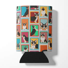 Lots of Dogs Can or Bottle Hugger (Dog Breed: Corgi - Cardigan Tricolor, size: Can Hugger)
