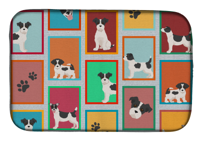 Lots of Dogs Dish Drying Mat (Dog Breed: Jack Russell Terrier, size: 14  x 21")