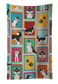 Lots of Dogs Kitchen Towel (Dog Breed: Siberian Husky, size: 25Hx15W)