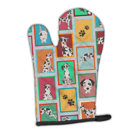 Lots of Dogs Oven Mitt (Design: Great Dane - Harlequin Natural Ears, size: 12HX8.5W)