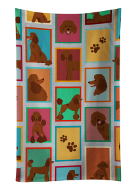 Lots of Dogs Kitchen Towel (Dog Breed: Poodle - Standard Chocolate, size: 25Hx15W)