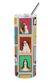 Lots of Dogs Stainless Steel Skinny Tumbler (Design: Shih Tzu, size: 20 oz)