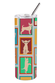Lots of Dogs Stainless Steel Skinny Tumbler (Design: Chihuahua, size: 20 oz)