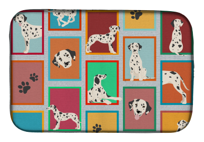 Lots of Dogs Dish Drying Mat (Dog Breed: Dalmatian, size: 14  x 21")