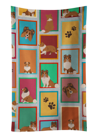 Lots of Dogs Kitchen Towel (Dog Breed: Sheltie, size: 25Hx15W)
