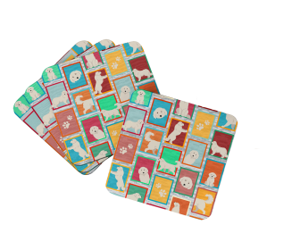 Lots of Dogs Foam Coasters (Dog Breed: Great Pyrenees, size: 3.5)