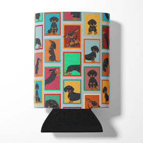 Lots of Dogs Can or Bottle Hugger (Dog Breed: Dachshund - Black and Tan, size: Can Hugger)