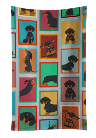 Lots of Dogs Kitchen Towel (Dog Breed: Dachshund - Black and Tan, size: 25Hx15W)