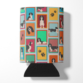 Lots of Dogs Can or Bottle Hugger (Dog Breed: English Springer Spaniel - Black and White, size: Can Hugger)