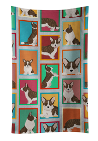 Lots of Dogs Kitchen Towel (Dog Breed: Corgi - Cardigan Brindle, size: 25Hx15W)
