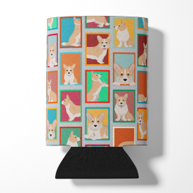 Lots of Dogs Can or Bottle Hugger (Dog Breed: Corgi - Cardigan Fawn, size: Can Hugger)