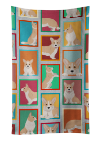 Lots of Dogs Kitchen Towel (Dog Breed: Corgi - Cardigan Fawn, size: 25Hx15W)