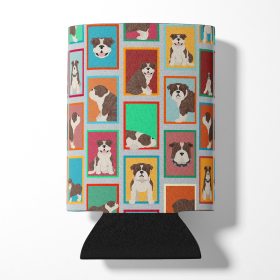 Lots of Dogs Can or Bottle Hugger (Dog Breed: English Bulldog - Brindle, size: Can Hugger)