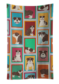 Lots of Dogs Kitchen Towel (Dog Breed: English Bulldog - Brindle, size: 25Hx15W)