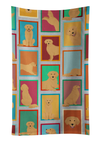 Lots of Dogs Kitchen Towel (Dog Breed: Golden Retriever, size: 25Hx15W)