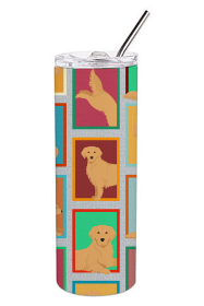 Lots of Dogs Stainless Steel Skinny Tumbler (Design: Golden Retriever, size: 20 oz)