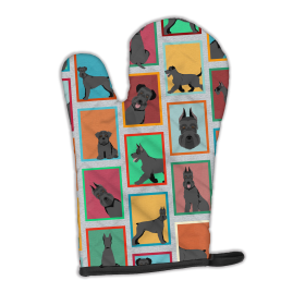 Lots of Dogs Oven Mitt (Design: Schnauzer - Black, size: 12HX8.5W)