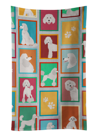 Lots of Dogs Kitchen Towel (Dog Breed: Poodle - Standard White, size: 25Hx15W)