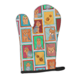 Lots of Dogs Oven Mitt (Design: Yorkshire Terrier - Blue and Tan, size: 12HX8.5W)